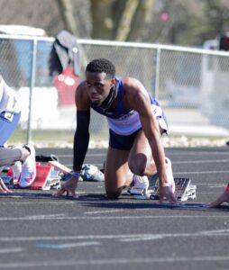 man about to run